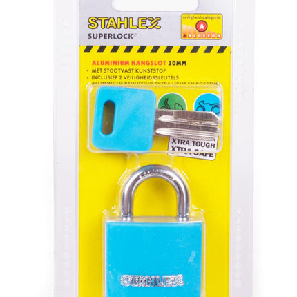 Stahlex Hangslot – 30 mm – Aluminium – Assorti Kleuren