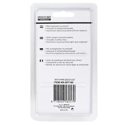 Stahlex Aluminium Hangslot – 40 mm – Gekleurde Mix – 2 Sleutels