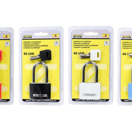 Stahlex Hangslot – 40 mm – Aluminium – Lichtgewicht – 2 Sleutels