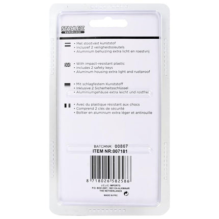 Stahlex Hangslot – 40 mm – Aluminium – Lichtgewicht – 2 Sleutels