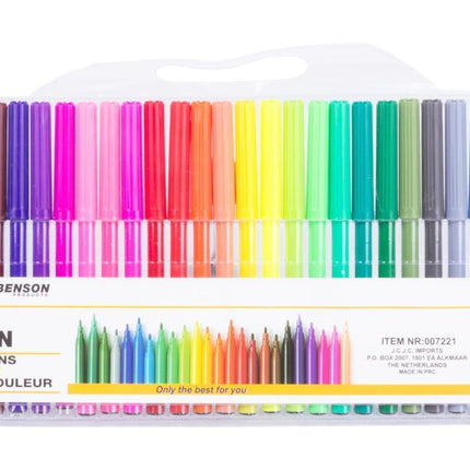 Benson Kleurstiften Set - 30 Kleuren - Uitwasbaar