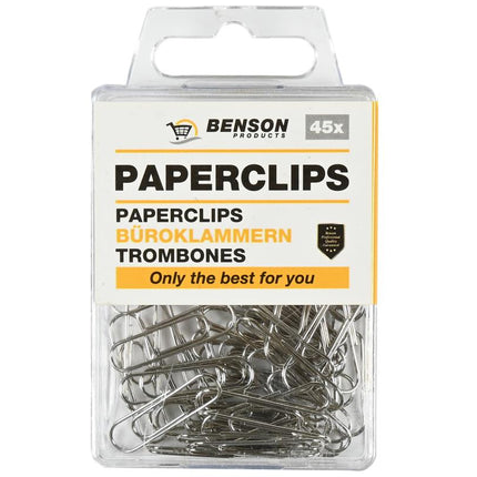 Benson Paperclips 30 mm - 45 Stuks - Metaal