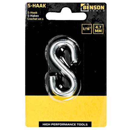 Benson S-Haak 47 mm – Sterk Staal – Veelzijdige Ophanghaak