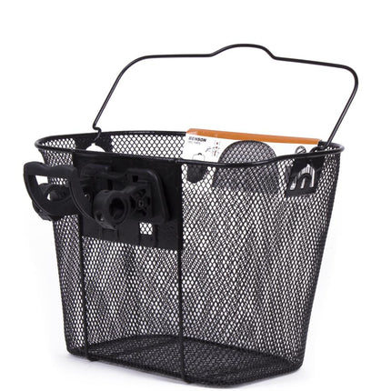 Benson Afneembare Metalen Fietsmand - Inclusief Houder - 34 x 25 x 26 cm - Zwart