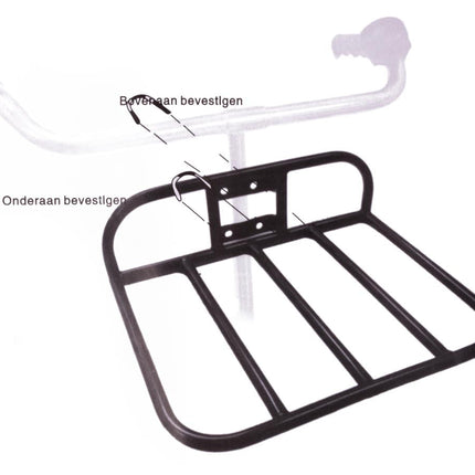 Benson Voordrager Fiets - Laag Model Bakkersrek - 26 & 28 inch - Max. 15 kg - Zwart