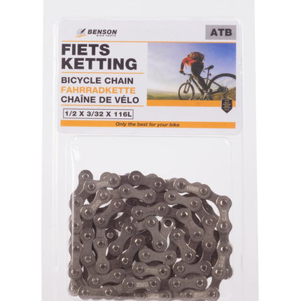Benson ATB Fietsketting - 116 Schakels - 1/2 x 3/32 inch - Voor Derailleur