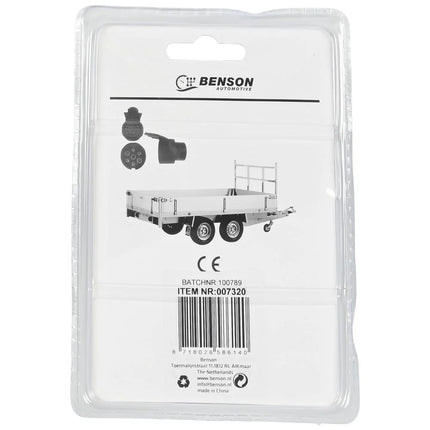 Benson Verloopstekker - 7 naar 13 Polig - Voor Aanhanger & Caravan