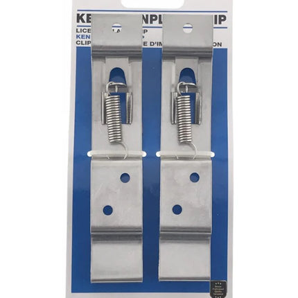 Benson Kentekenplaatclips RVS - Set van 2 - Met Veermechanisme