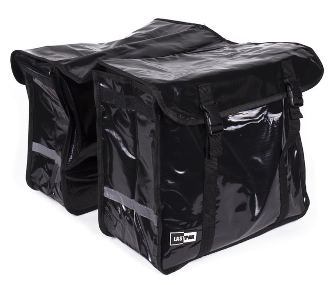 Lastpak Dubbele Fietstas - 46 Liter - Waterdicht Bisonyl - Zwart