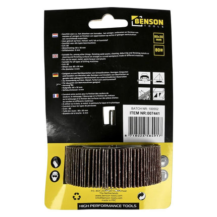 Benson Lamellenwiel K80 – Ø 80 x 30 mm – Voor Boormachines