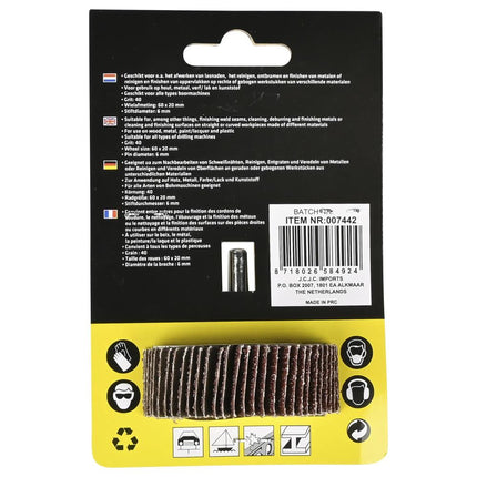 Benson Lamellenwiel K40 – Ø 60 x 20 mm – Hoge Materiaalafname