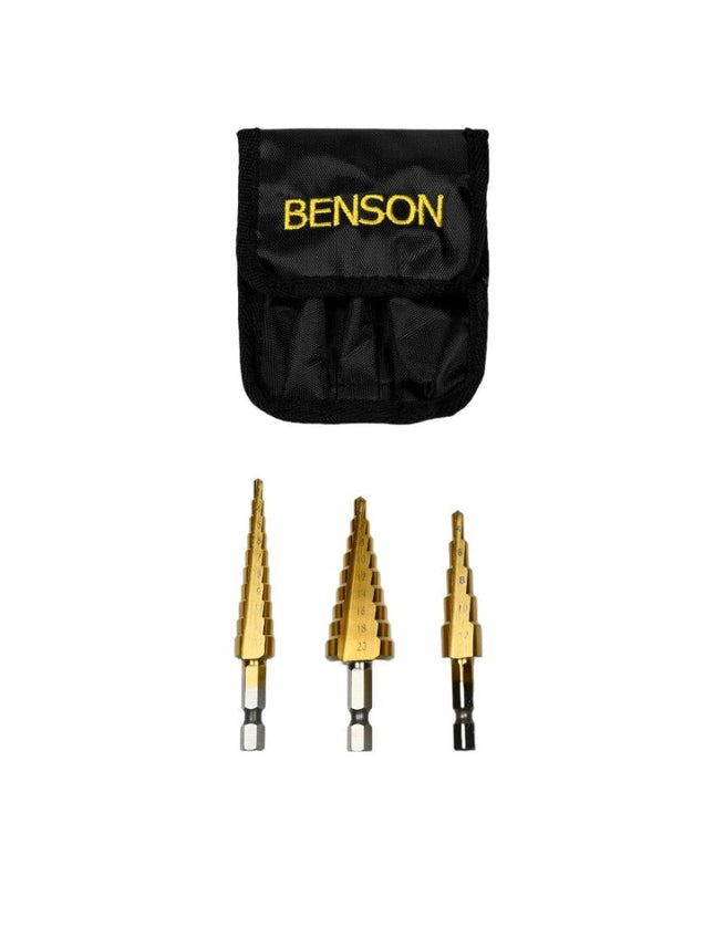 Benson Stappenboorset - 3-delig - HSS Titanium - 3 mm tot 20 mm