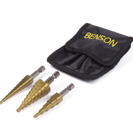 Benson Stappenboorset - 3-delig - HSS Titanium - 3 mm tot 20 mm