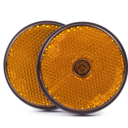 Benson Reflector Rond Oranje - 60 mm - Set van 2 - Schroefbevestiging