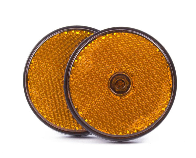 Benson Reflector Rond Oranje - 60 mm - Set van 2 - Schroefbevestiging