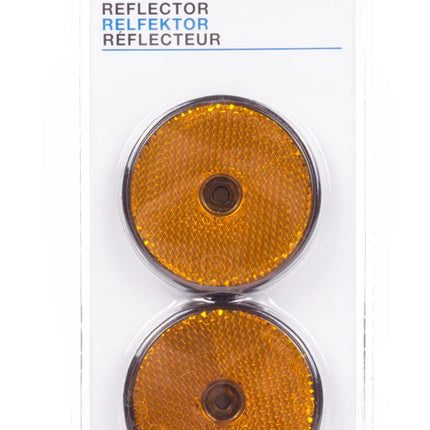 Benson Reflector Rond Oranje - 60 mm - Set van 2 - Schroefbevestiging