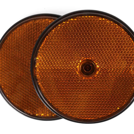 Benson Reflector Rond Oranje - 85 mm - Set van 2 - Schroefbevestiging