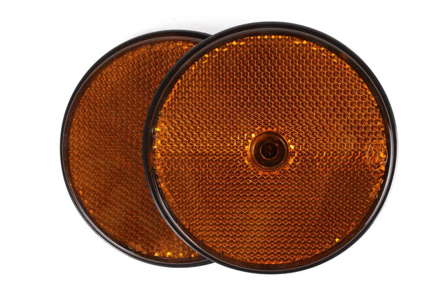 Benson Reflector Rond Oranje - 85 mm - Set van 2 - Schroefbevestiging