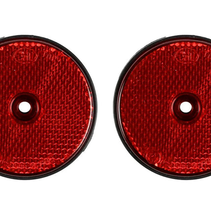 Benson Reflector Rond Rood - 60 mm - Set van 2 - Schroefbevestiging