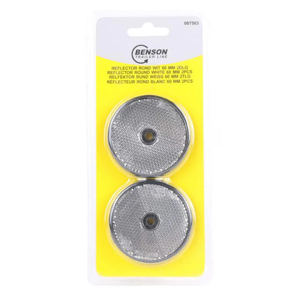 Benson Reflector Rond Wit - 60 mm - Set van 2 - E-Keur