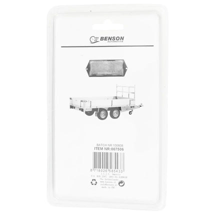 Benson Reflector Rechthoek Rood - 100 x 40 mm - Set van 2 - E-Keur