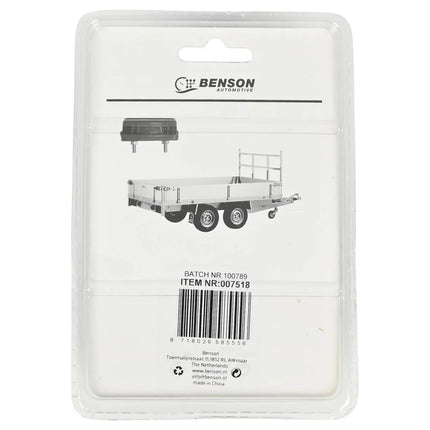 Benson Kentekenverlichting - Zwart - 83 x 33 mm - E-Keur