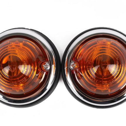 Benson Zijlamp Markeringslamp Oranje - 70 mm - Chroom - Set van 2