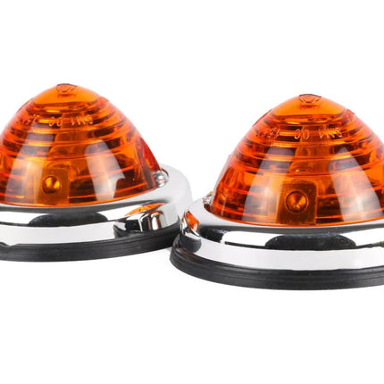 Benson Zijlamp Markeringslamp Oranje - 70 mm - Chroom - Set van 2
