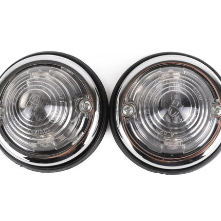 Benson Zijlamp Markeringslamp Wit - 70 mm - Chroom - Set van 2