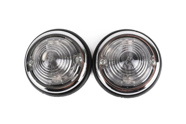 Benson Zijlamp Markeringslamp Wit - 70 mm - Chroom - Set van 2