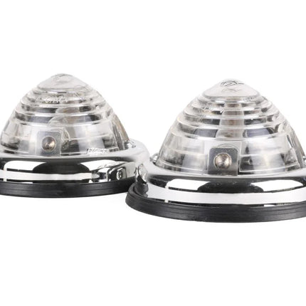 Benson Zijlamp Markeringslamp Wit - 70 mm - Chroom - Set van 2