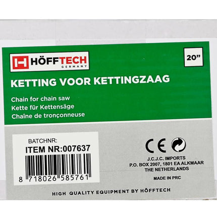 Hofftech Ketting voor Kettingzaag – 20" (50 cm) – 76 Schakels