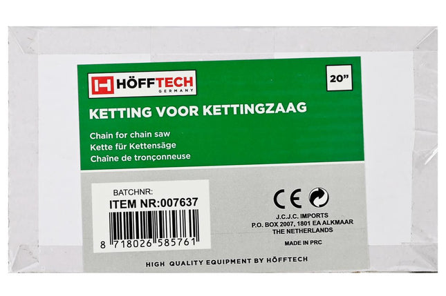 Hofftech Ketting voor Kettingzaag – 20" (50 cm) – 76 Schakels