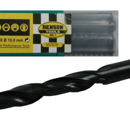 Benson HSS Metaalboren Set - 10-delig - 10.0 mm - Inclusief Opbergbox