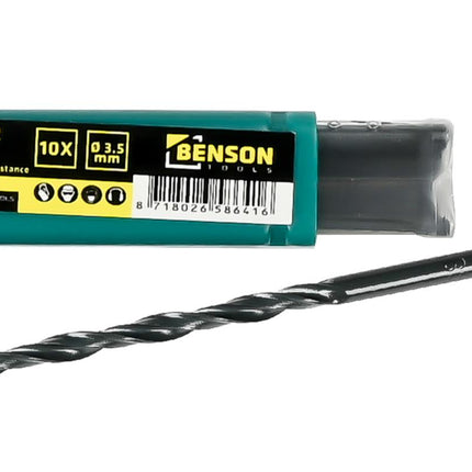 Benson HSS Metaalboren Set - 10-delig - 3.5 mm - Inclusief Opbergbox