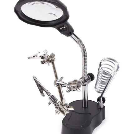 Benson Derde Hand Soldeerhulp met LED-Verlichting en Vergrootglas