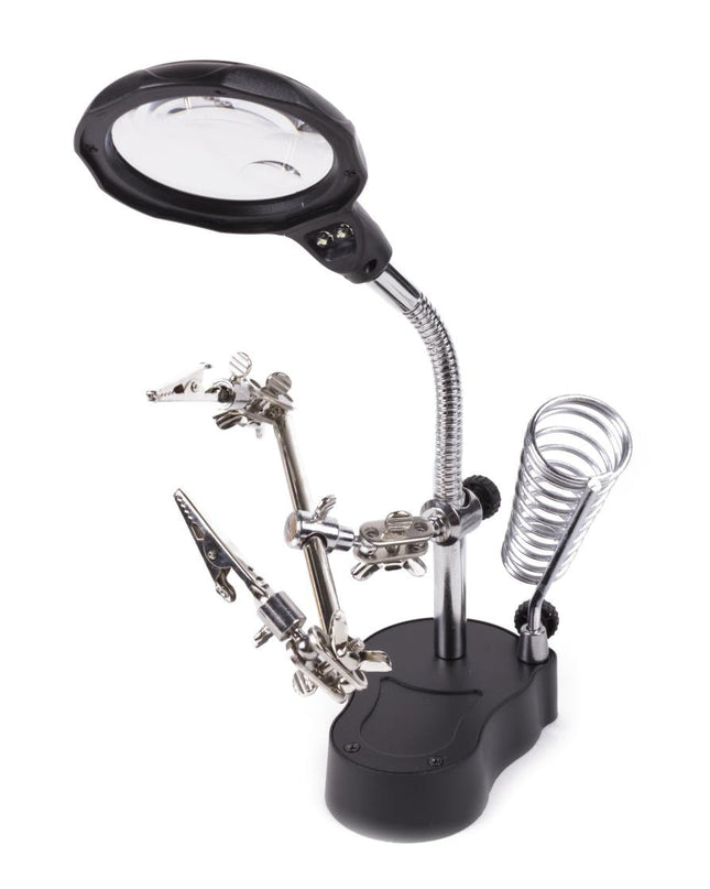 Benson Derde Hand Soldeerhulp met LED-Verlichting en Vergrootglas