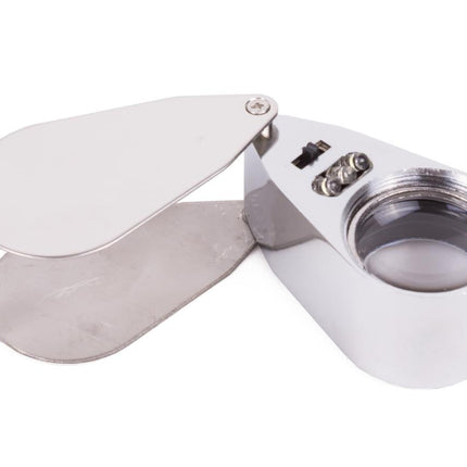 Benson Juweliersloupe 40x - Met Witte en Blauwe LED Verlichting