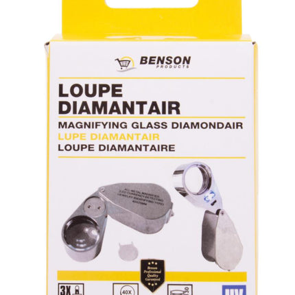 Benson Juweliersloupe 40x - Met Witte en Blauwe LED Verlichting