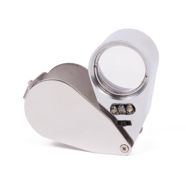 Benson Juweliersloupe 40x - Met Witte en Blauwe LED Verlichting