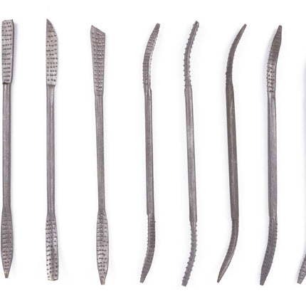 Benson Houtrasp Set - 8-delig - Massief Staal - 185 mm