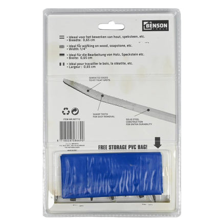 Benson Houtrasp Set - 8-delig - Massief Staal - 185 mm