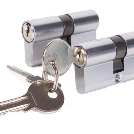 Stahlex Profielcilinders Set van 2 – Gelijksluitend – 60 mm (30/30) – 6 Sleutels