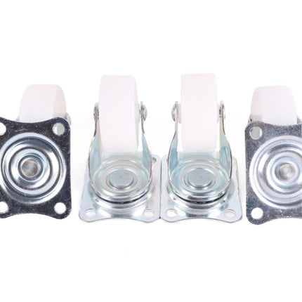 Benson Zwenkwiel Set 50 mm Wit (4 stuks) - Meubelwielen