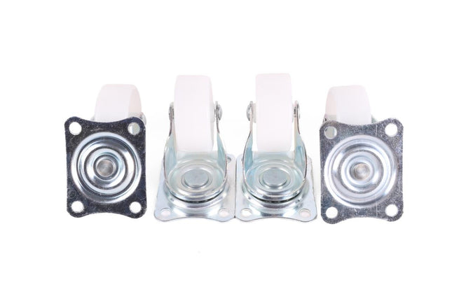 Benson Zwenkwiel Set 50 mm Wit (4 stuks) - Meubelwielen