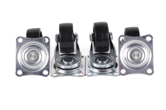 Benson Zwenkwiel Set 50 mm Zwart (4 stuks) - Meubelwielen