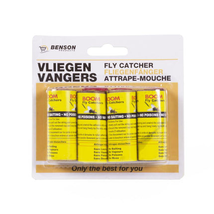 FLY Vliegenvangers - Plakstrips - 4 Stuks - Effectieve Insectenbestrijding