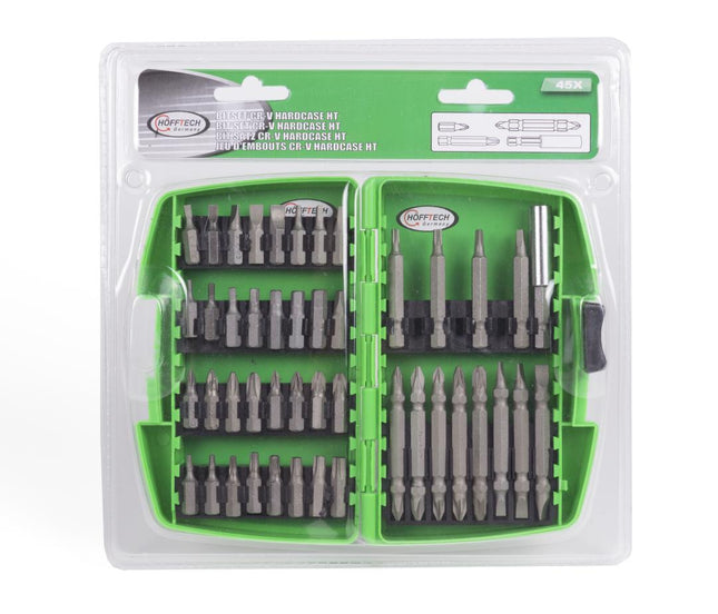 Hofftech Bitset CV Profi - 45-delig - Chroom Vanadium - Inclusief Magnetische Bithouder