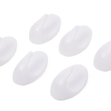 Benson Zelfklevende Handdoekhaken - Wit - 6-delig - 48 x 30 mm