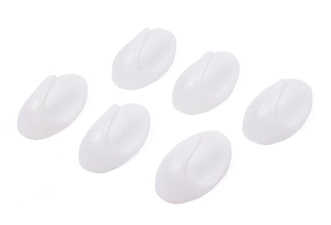 Benson Zelfklevende Handdoekhaken - Wit - 6-delig - 48 x 30 mm